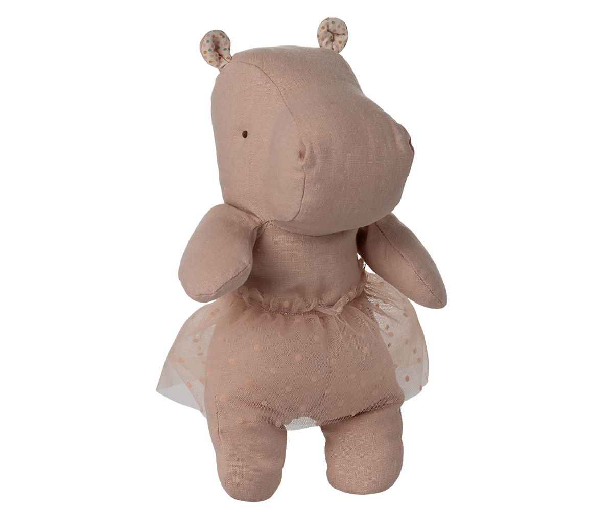 Soft Rose Hippo with Skirt, Small