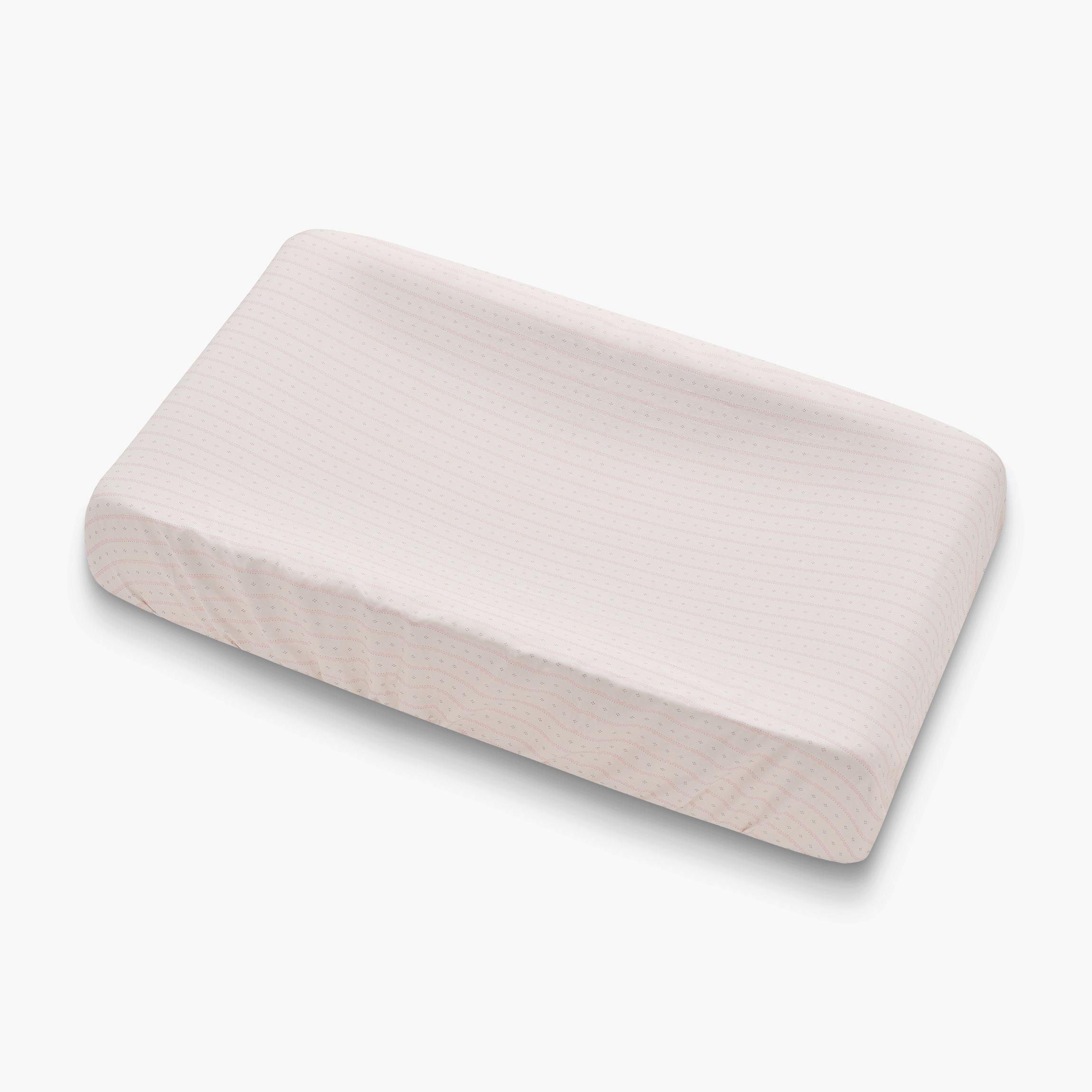 Petal Scallops Changing Pad Cover- Pink image number 1