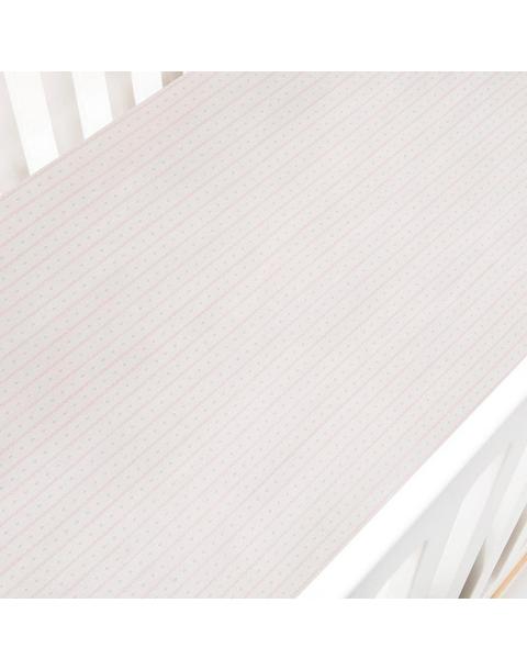 Petal Scallops Crib Sheet- Pink