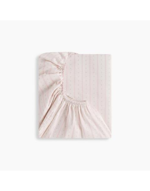 Petal Scallops Crib Sheet- Pink