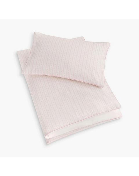 Petal Scallops Toddler Duvet Set- Pink
