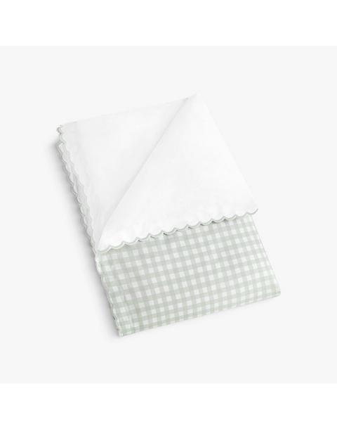 Picnic Gingham Baby Duvet Set- Green