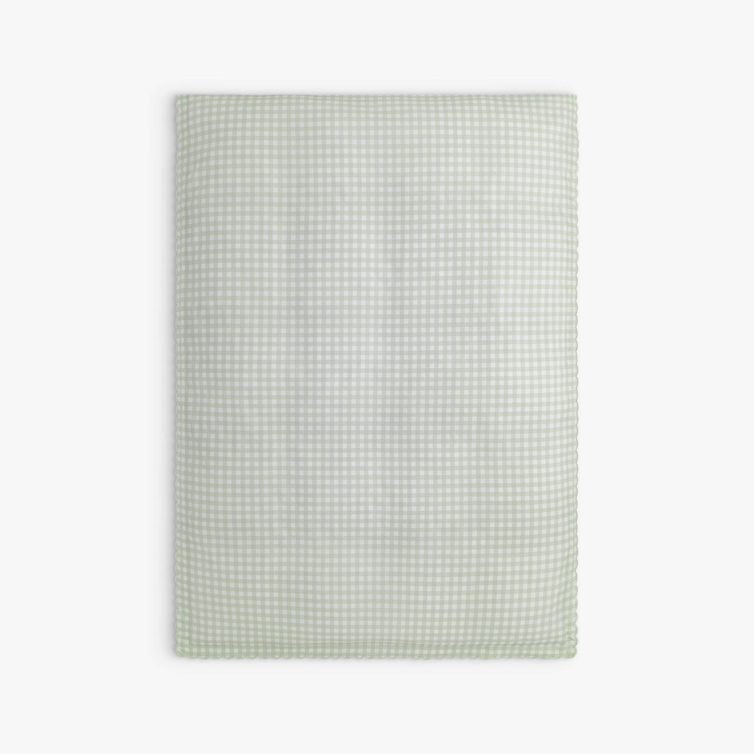 Picnic Gingham Toddler Duvet Set- Green image number 1