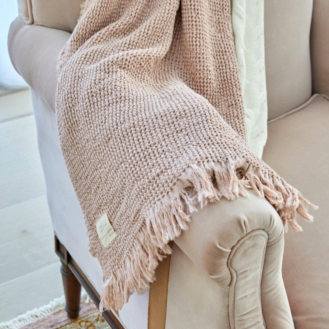Waffle Muslin Blush Baby Blanket image number 2