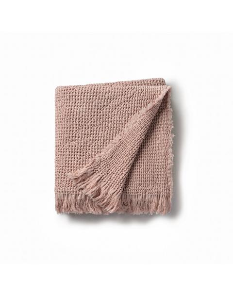 Waffle Muslin Blush Baby Blanket
