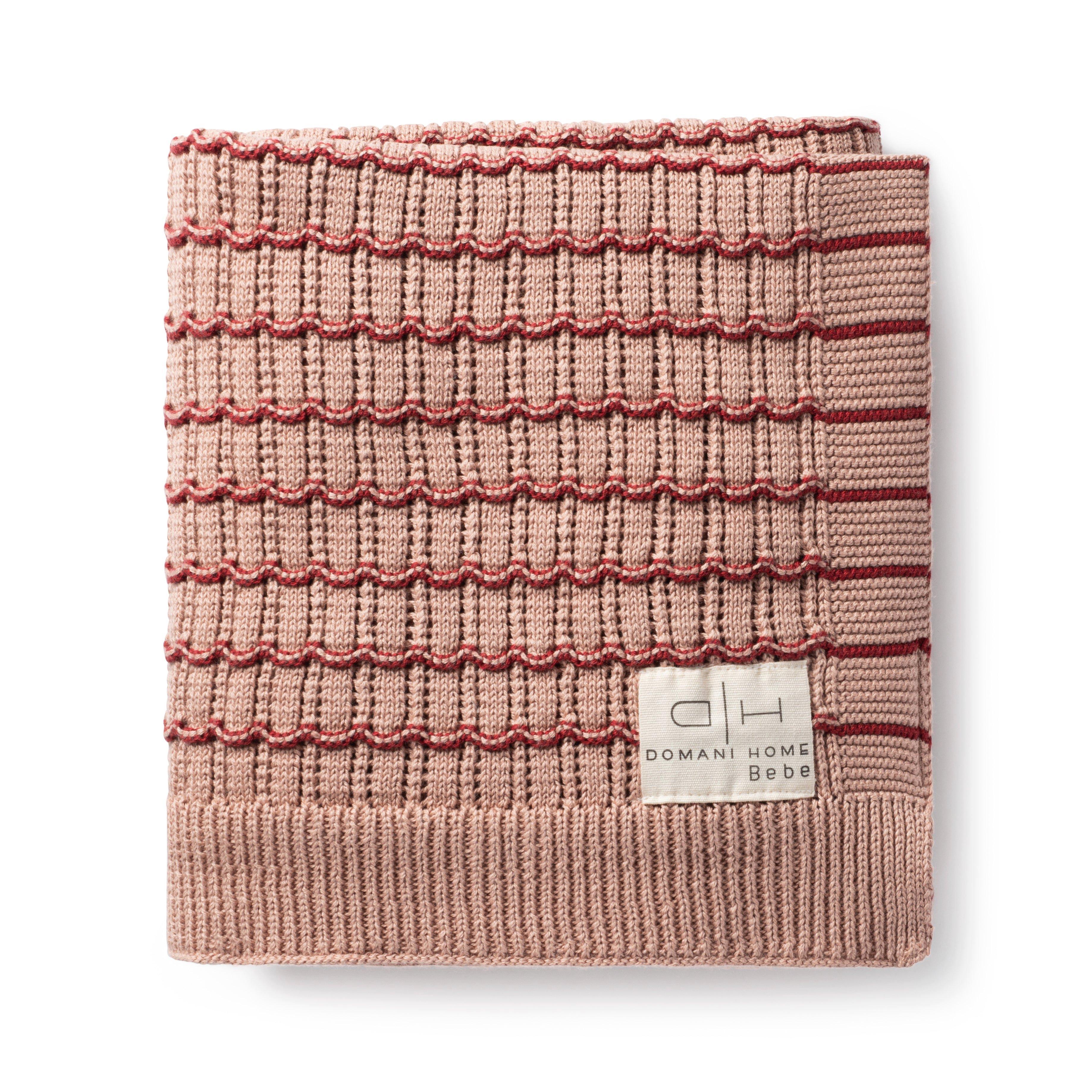 Striated Scallop Baby Blanket Blush