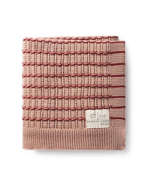 Striated Scallop Baby Blanket Blush