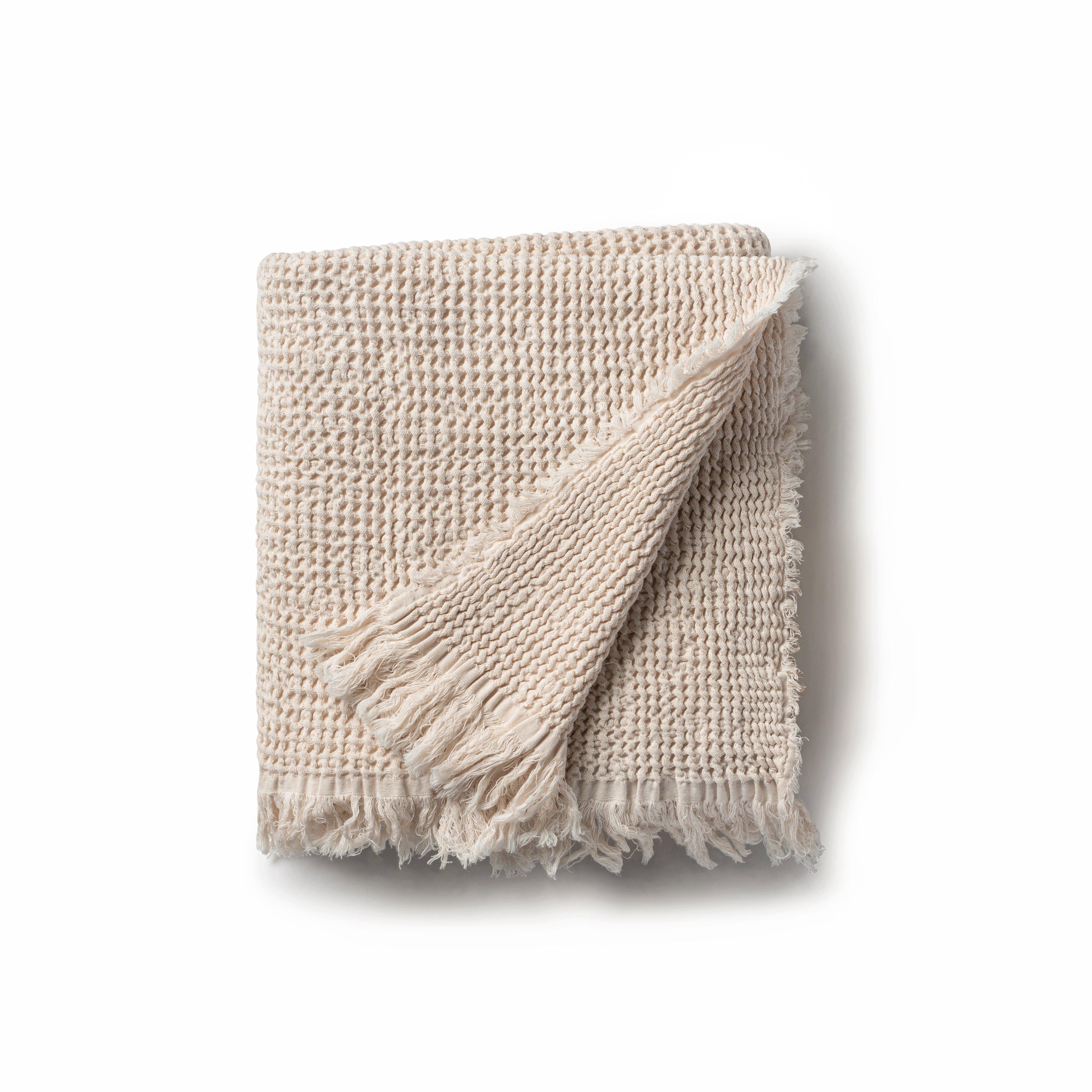 Waffle Muslin Cream Baby Blanket image number 1