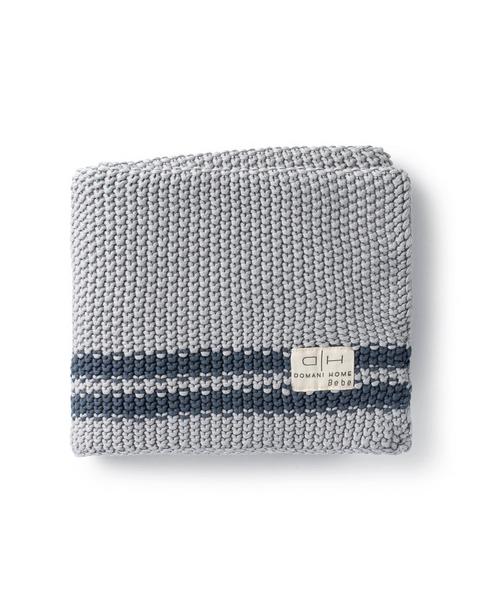 Marici Cool Blue Striped Baby Blanket