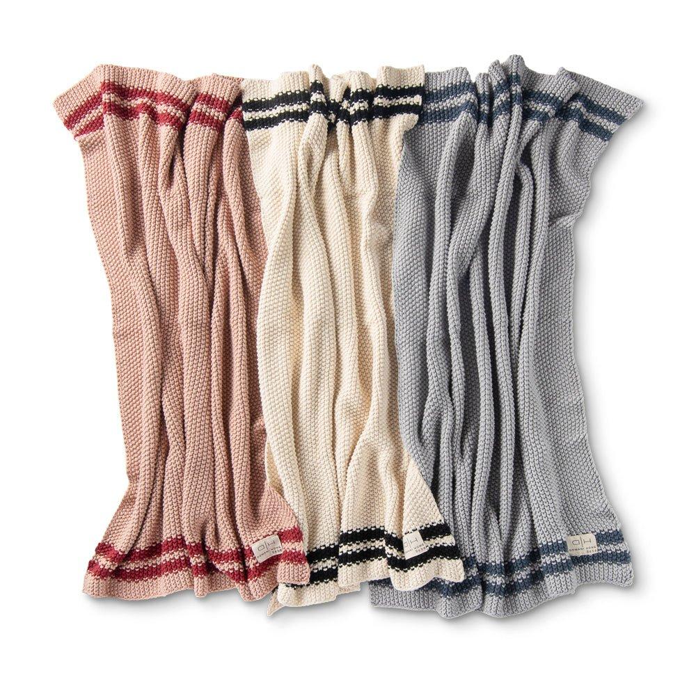 Marici Cool Blue Striped Baby Blanket image number 2