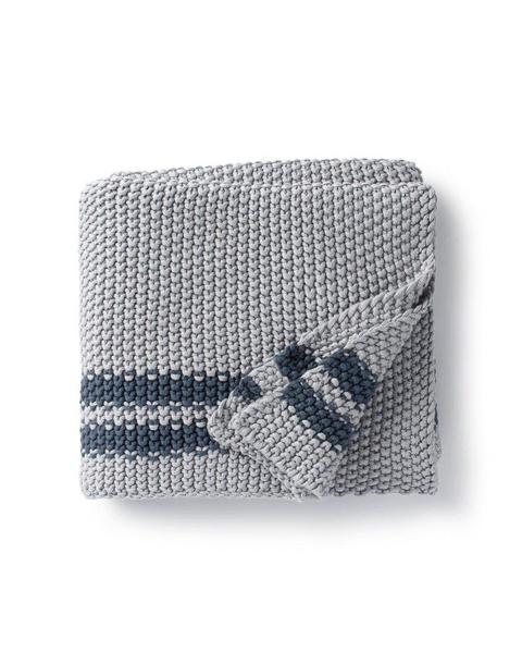 Marici Cool Blue Striped Baby Blanket