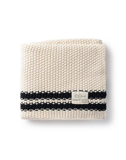 Marici Black Striped Baby Blanket