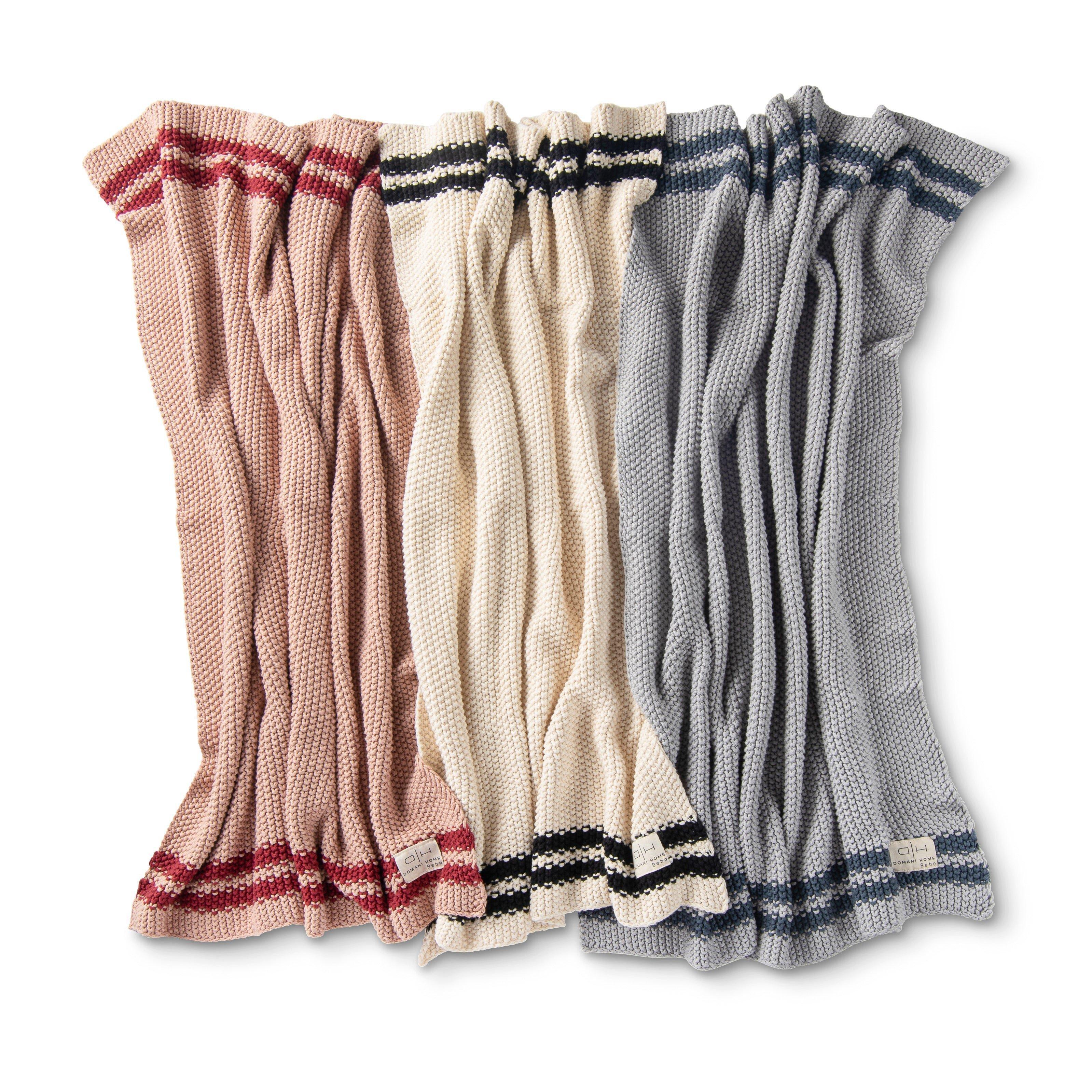 Marici Black Striped Baby Blanket image number 2