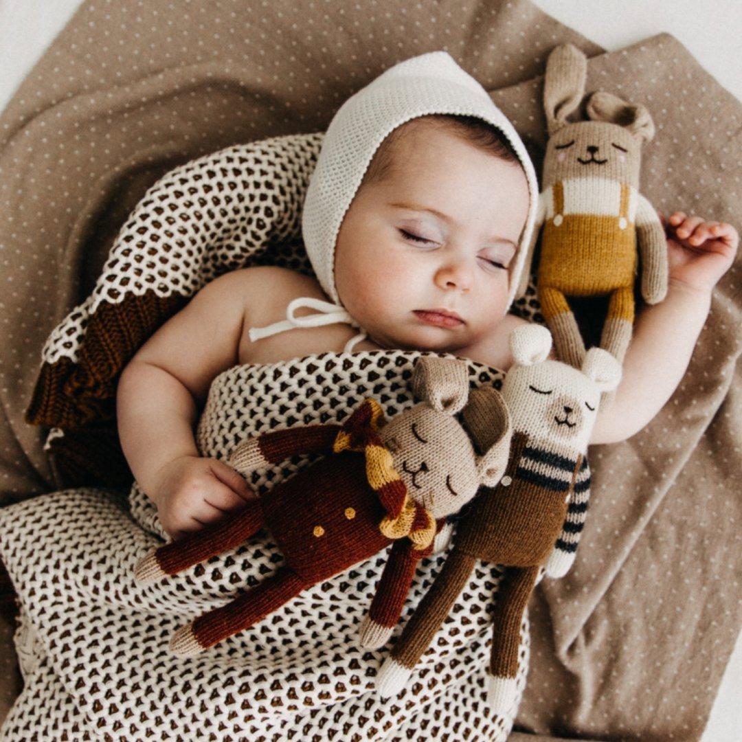 Honeycomb Brown Baby Blanket image number 2