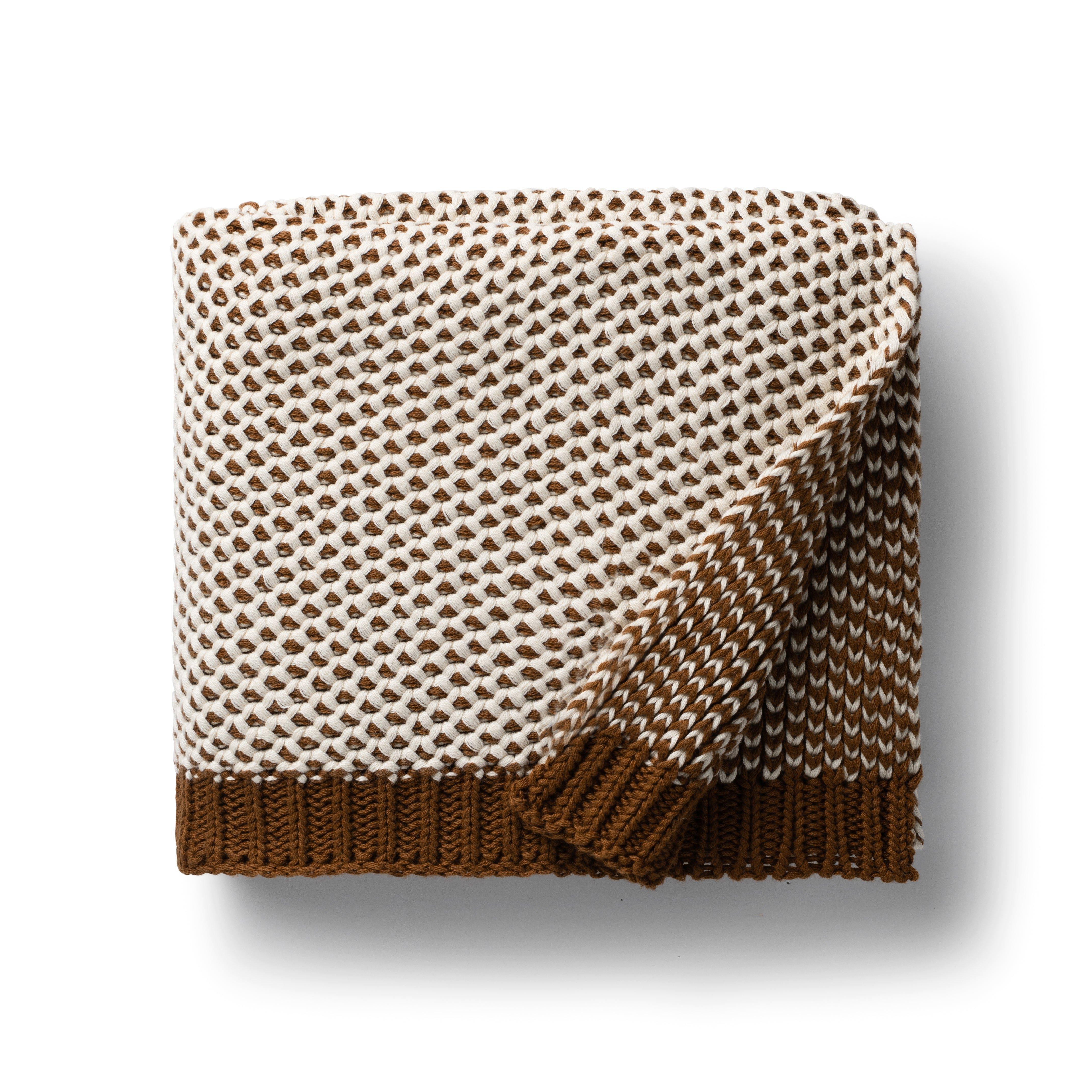 Honeycomb Brown Baby Blanket image number 1