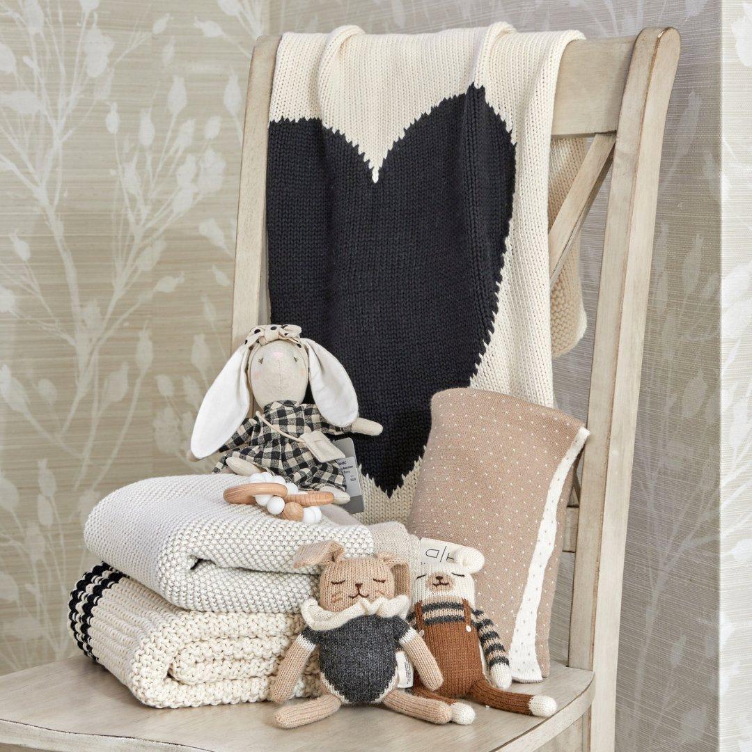 Black Heart Baby Blanket image number 2