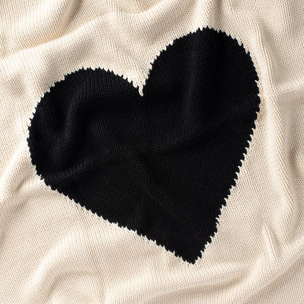 Black Heart Baby Blanket image number 1