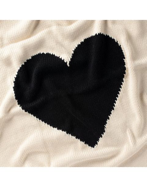Black Heart Baby Blanket