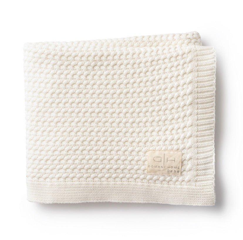 Herringbone Cream Baby Blanket