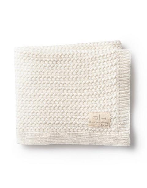 Herringbone Cream Baby Blanket