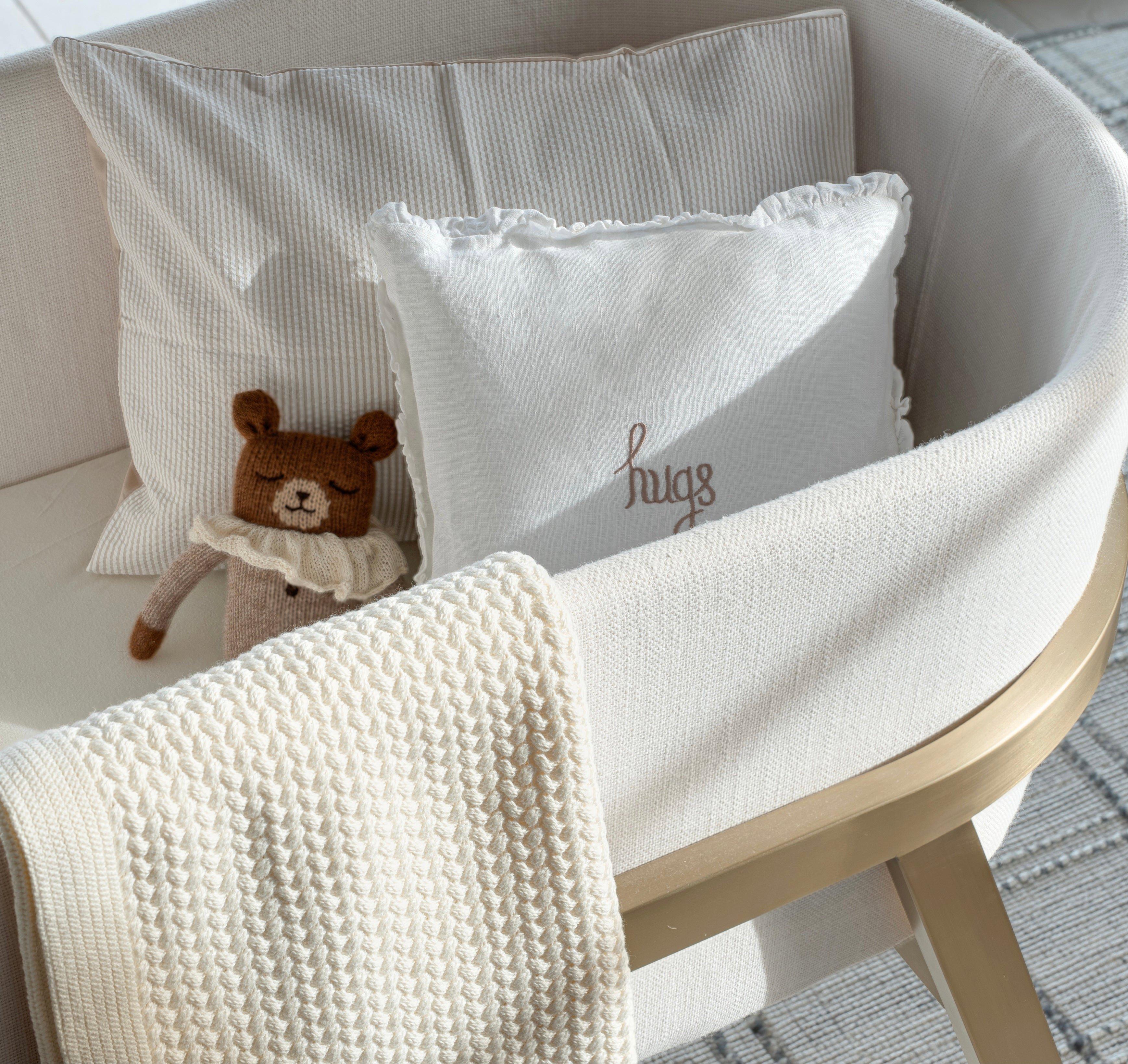 Herringbone Cream Baby Blanket image number 2