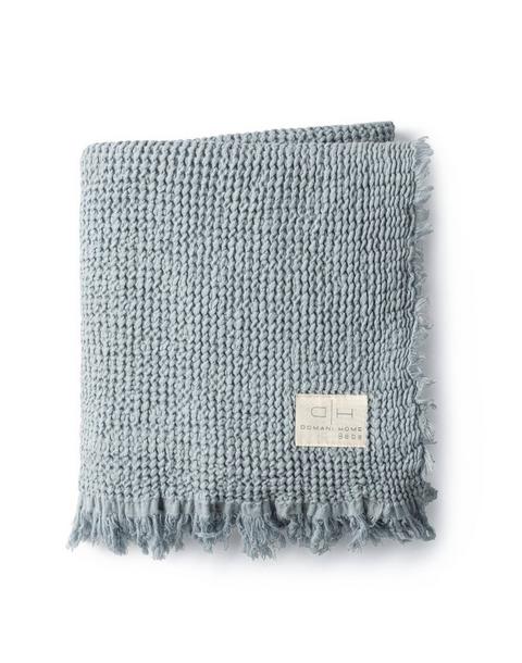 Waffle Muslin Blue Baby Blanket