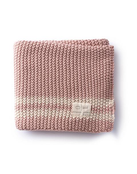 Marici Pink Shell Striped Baby Blanket