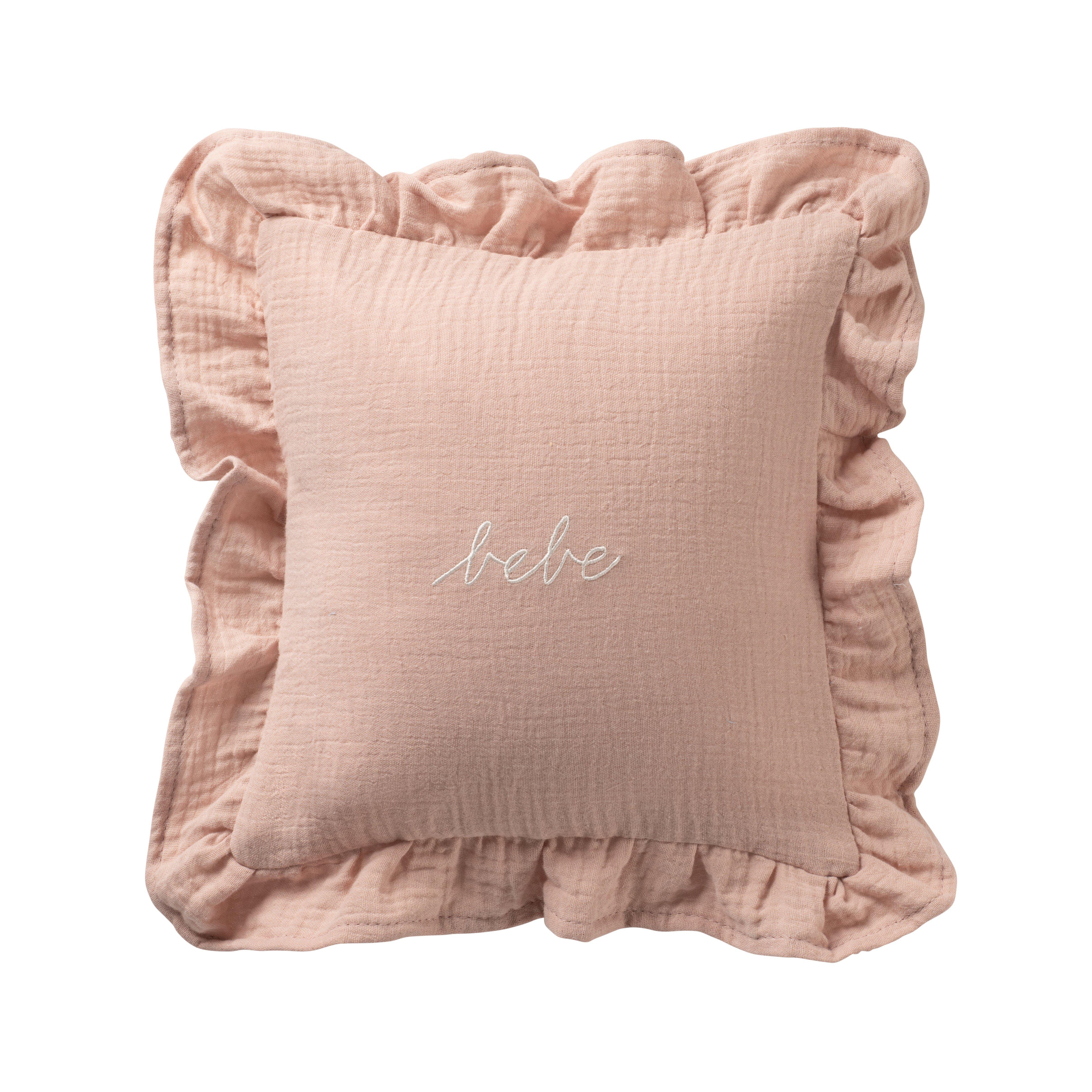 Blush Gauze Bebe Ruffle Accent Pillow Sham