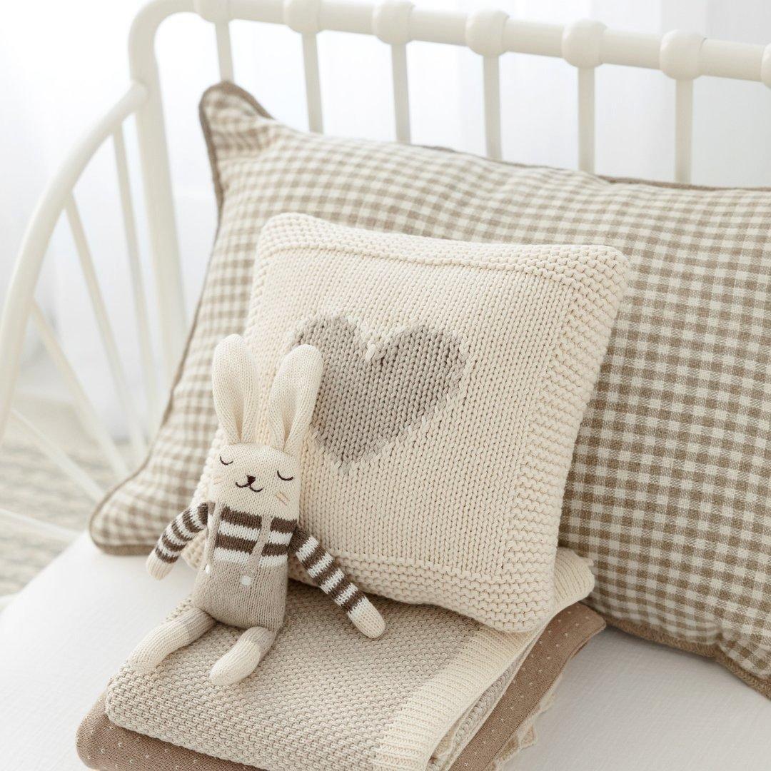 Mini Toss Grey Heart Cushion image number 1