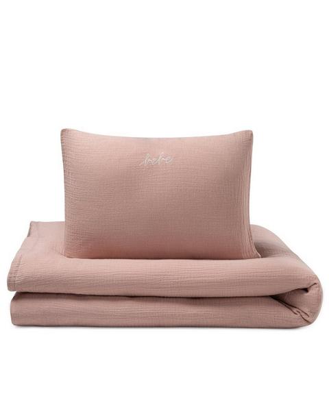 Gauze 3 Piece Blush Crib Set in Pouch