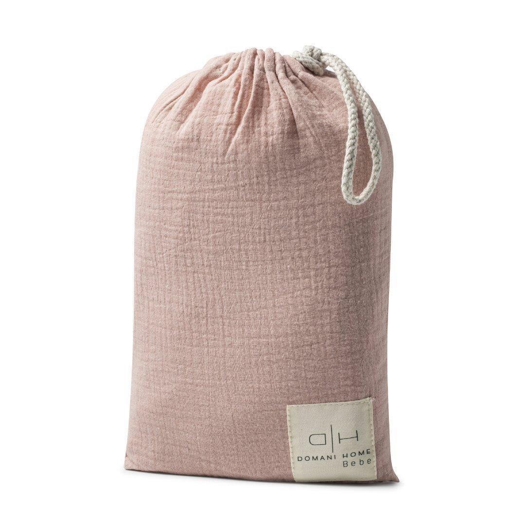 Gauze 3 Piece Blush Crib Set in Pouch image number 1