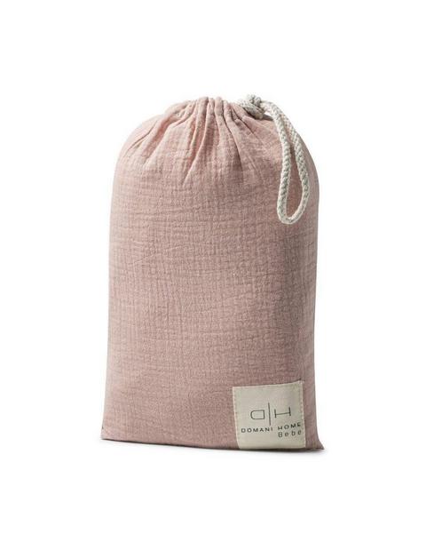 Gauze 3 Piece Blush Crib Set in Pouch
