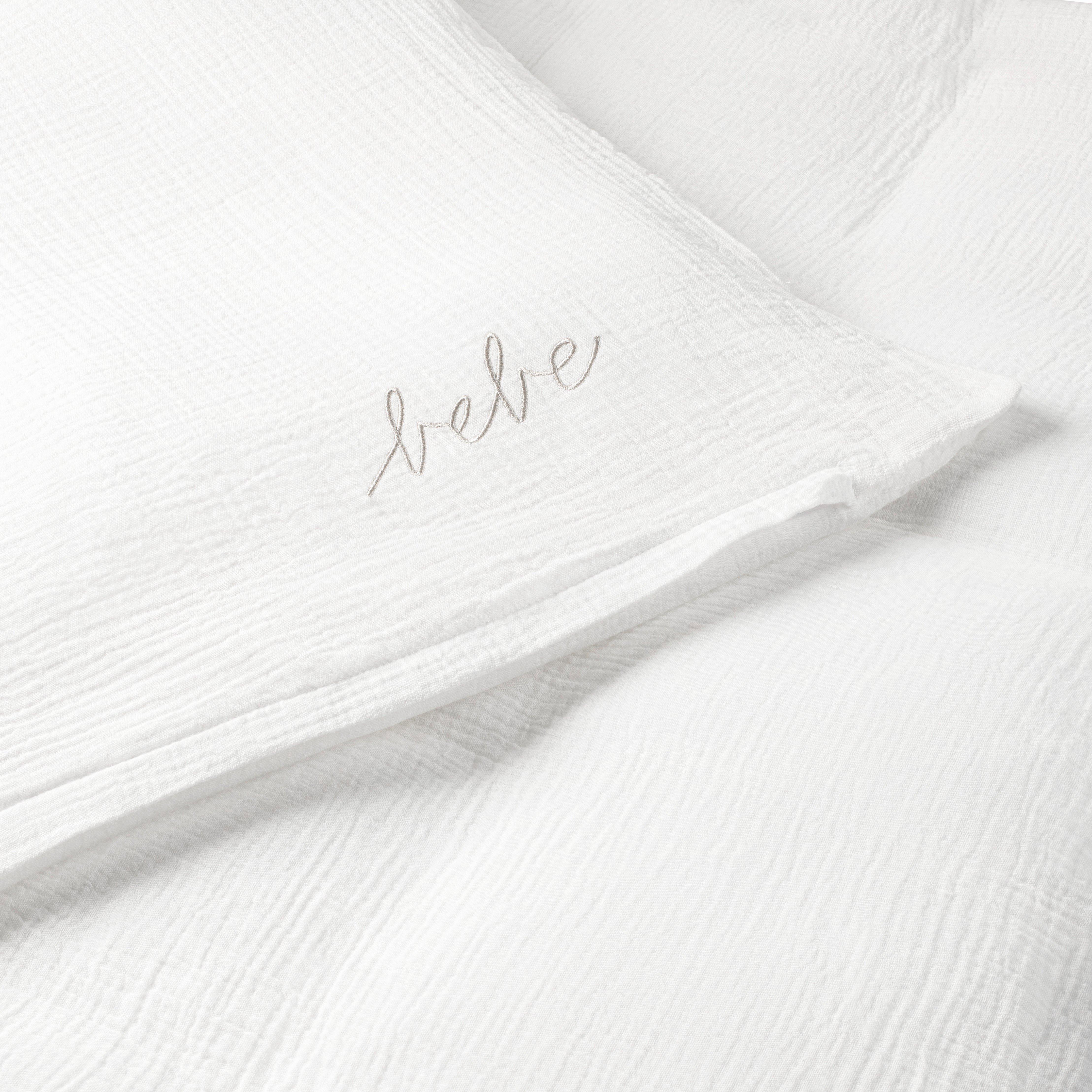 Gauze 3 Piece White Crib Set in Pouch image number 2