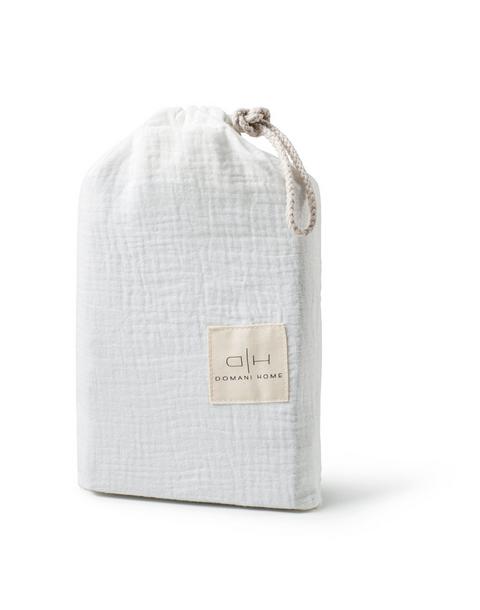 Gauze 3 Piece White Crib Set in Pouch