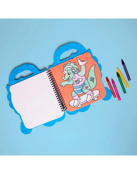 Dino Super Coloring and Sticker Book