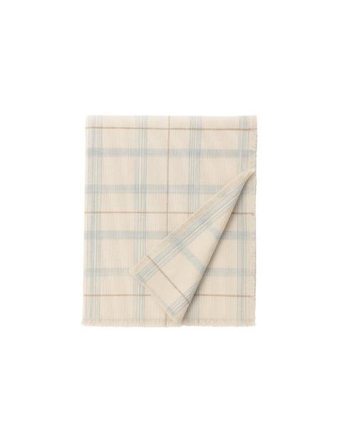 Handloom Kid Bed Throw Tartan Blue Sage