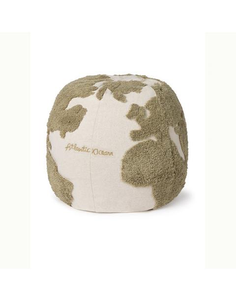 Pouf World Map Rugcycled