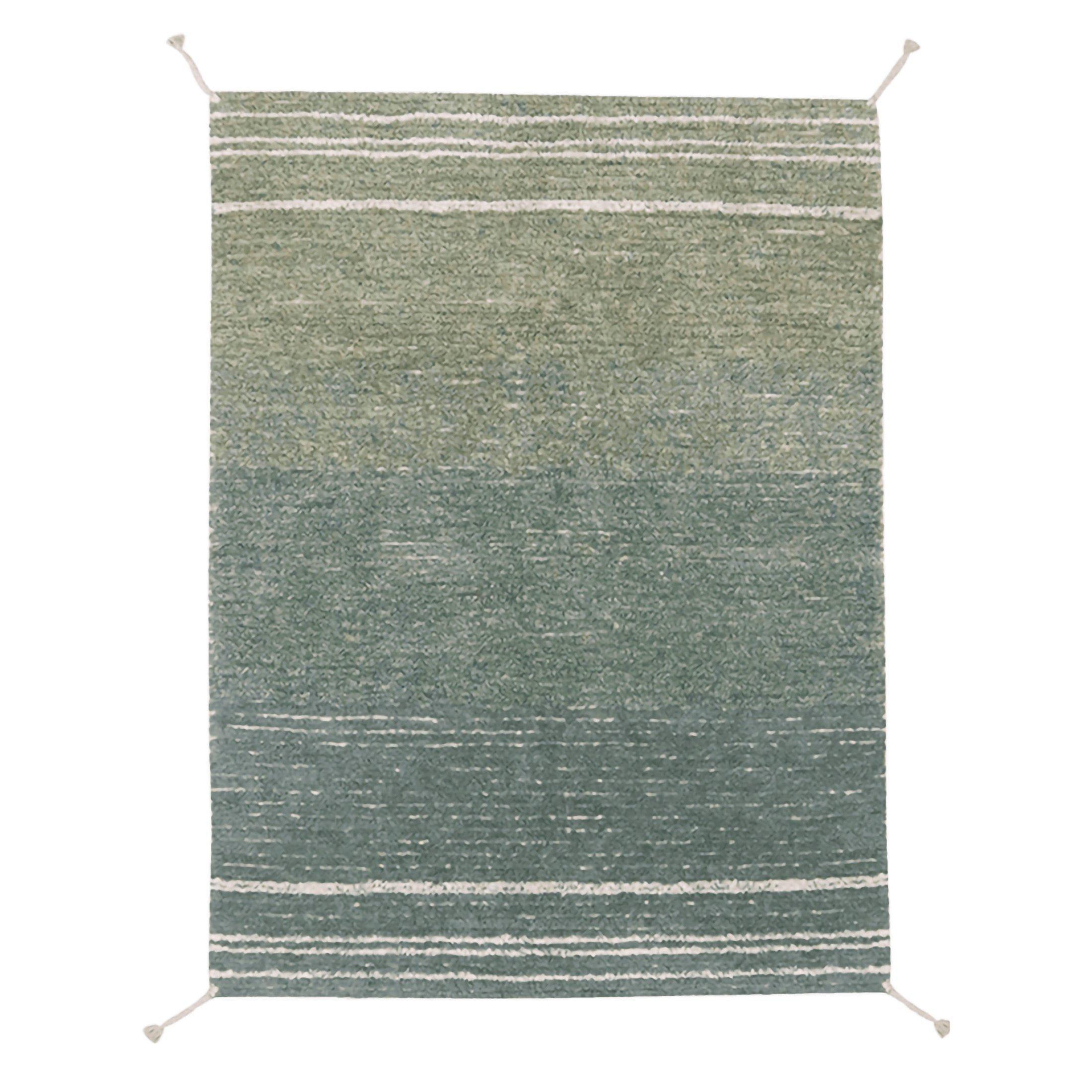 Reversible Washable Rug Twin Vintage Blue
