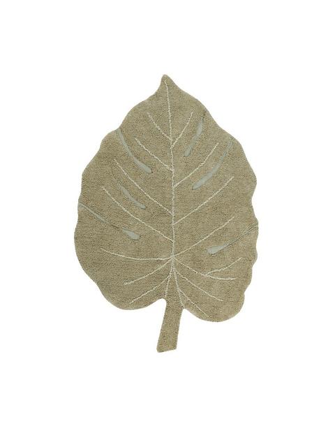 Washable Rug Monstera Olive