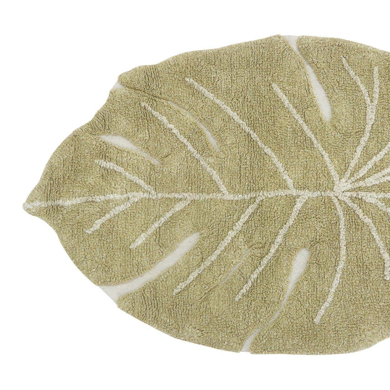 Washable Rug Mini Monstera Olive image number 3