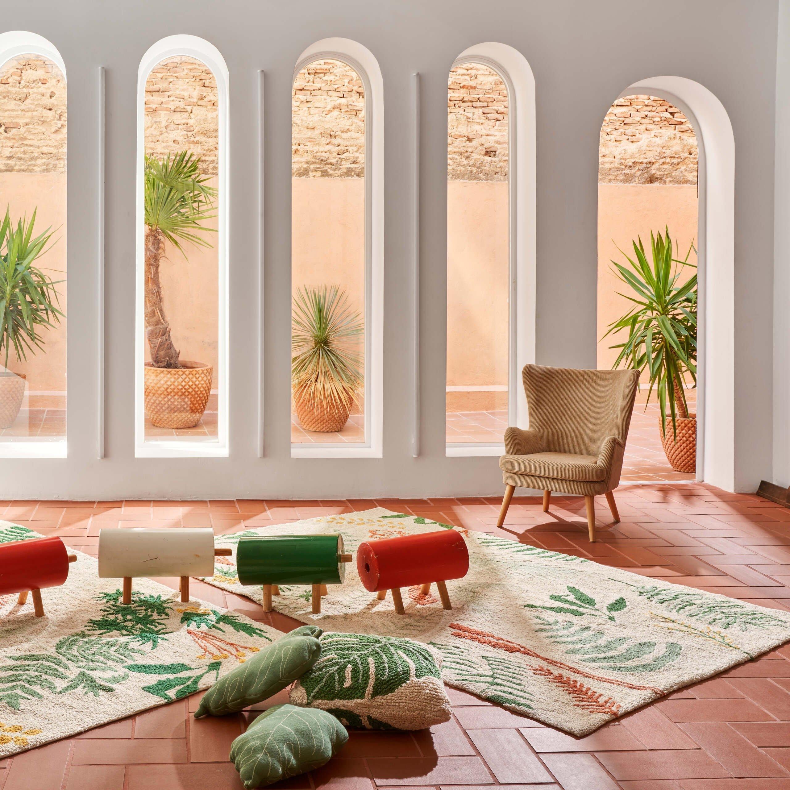 Washable Rug Botanic Plants image number 1