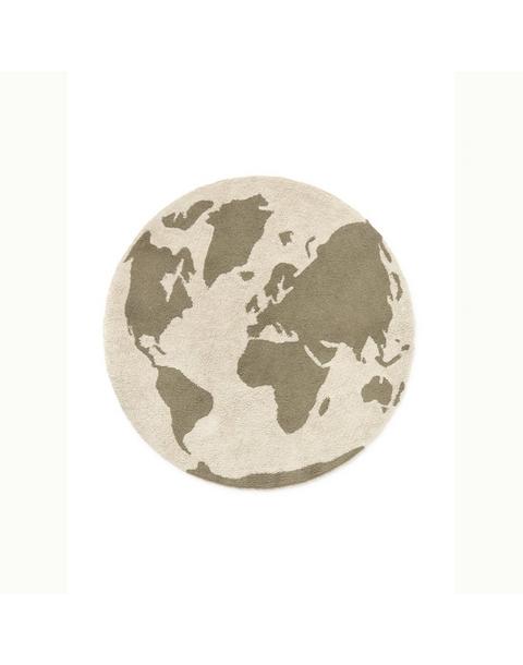 RugCycled washable rug World Map