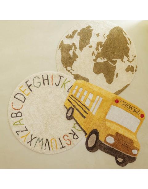 RugCycled washable rug World Map
