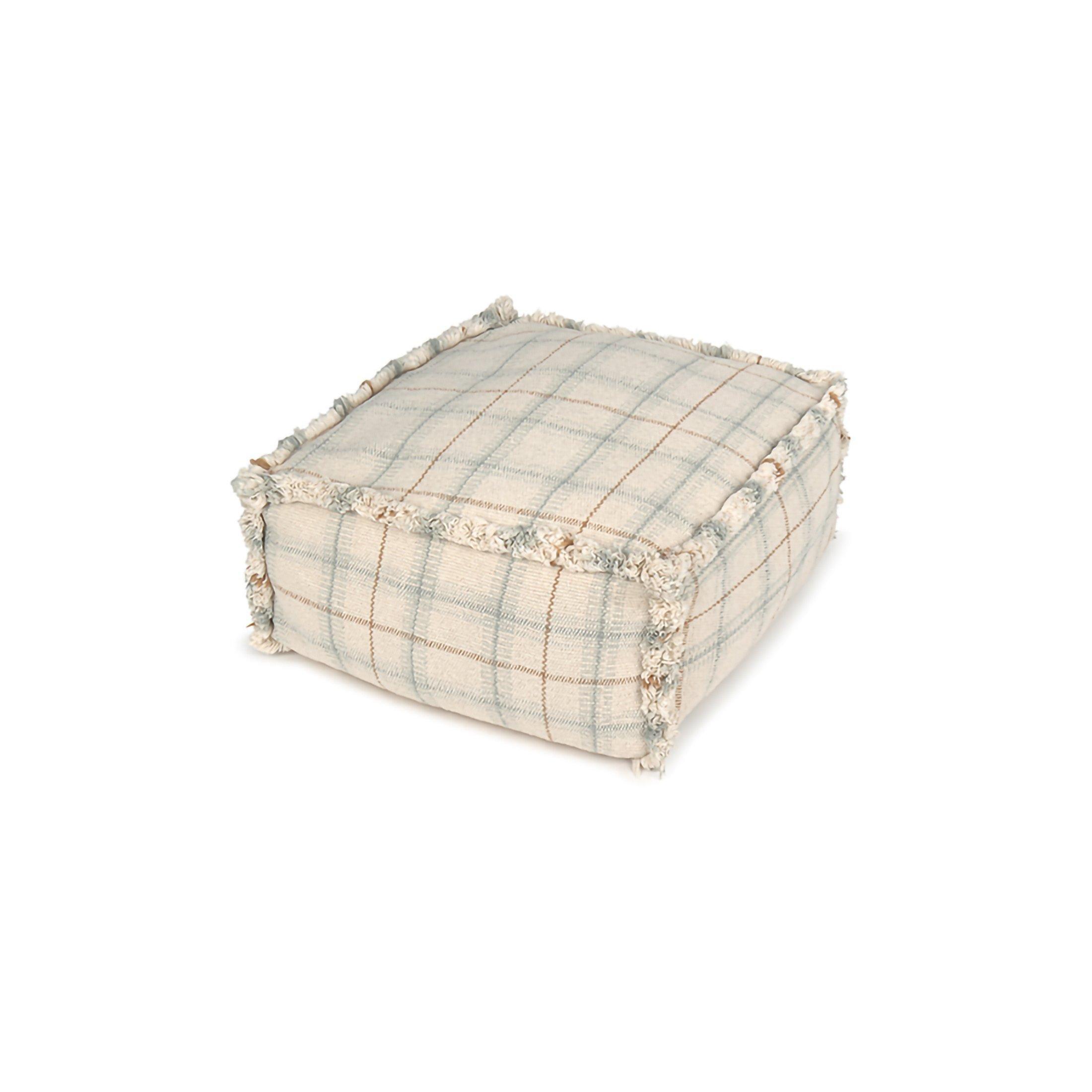 Handloom Pouf Blue Sage image number 4