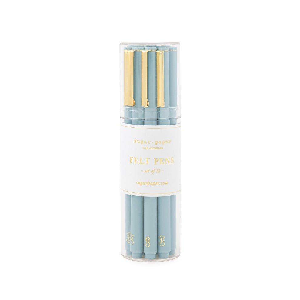 Solid Green Bulk Felt Pen Set (Set of 12)
