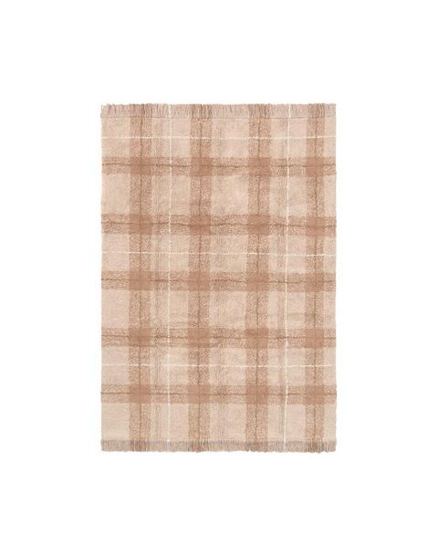 Washable Rug Tartan Rose