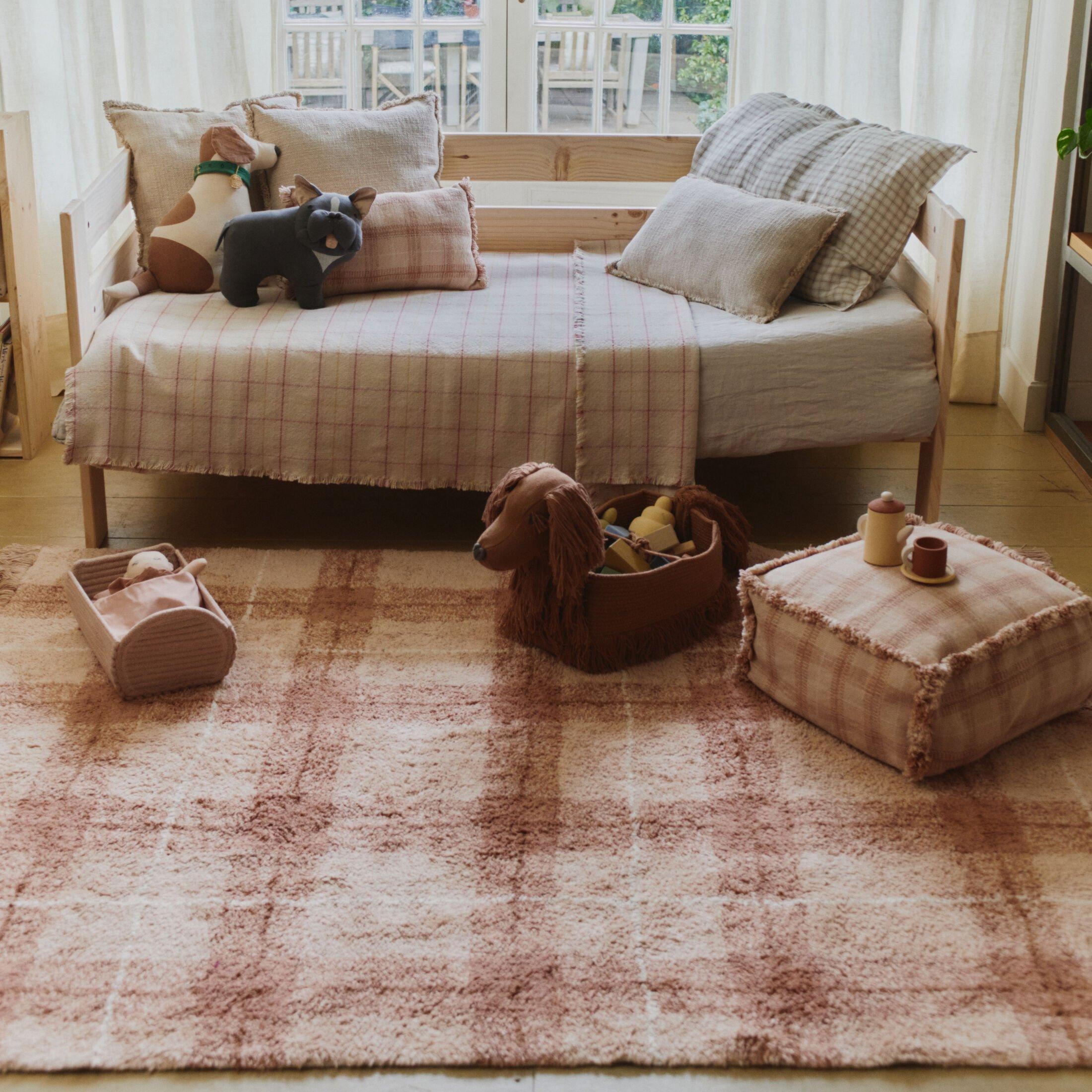 Washable Rug Tartan Rose image number 1