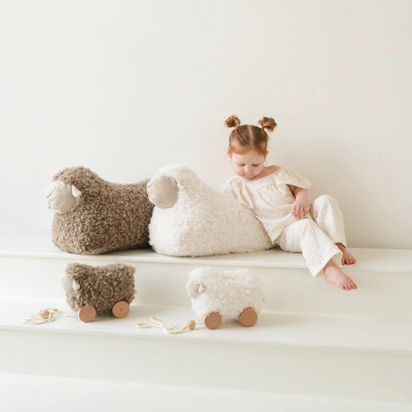 Baa Baa Sheep Taupe Pouf image number 2