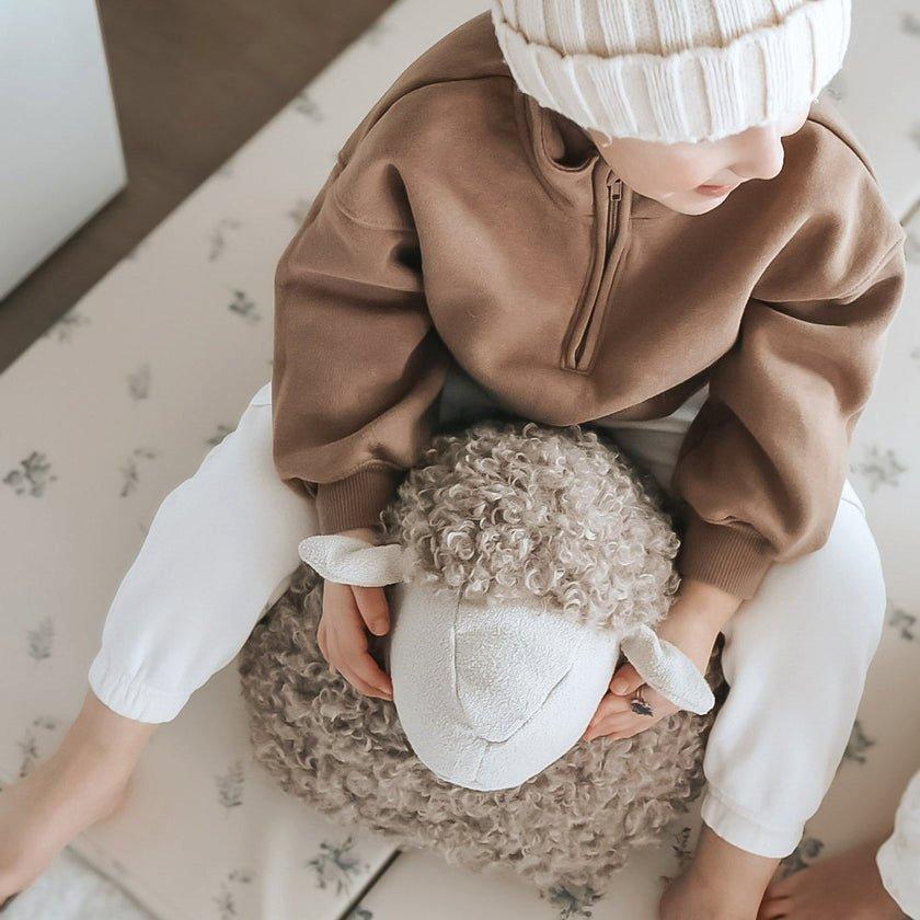 Baa Baa Sheep Taupe Pouf image number 4