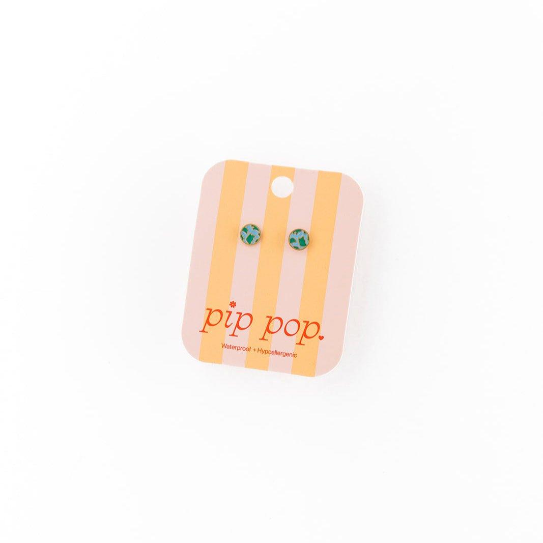Earth Stud Earrings image number 2